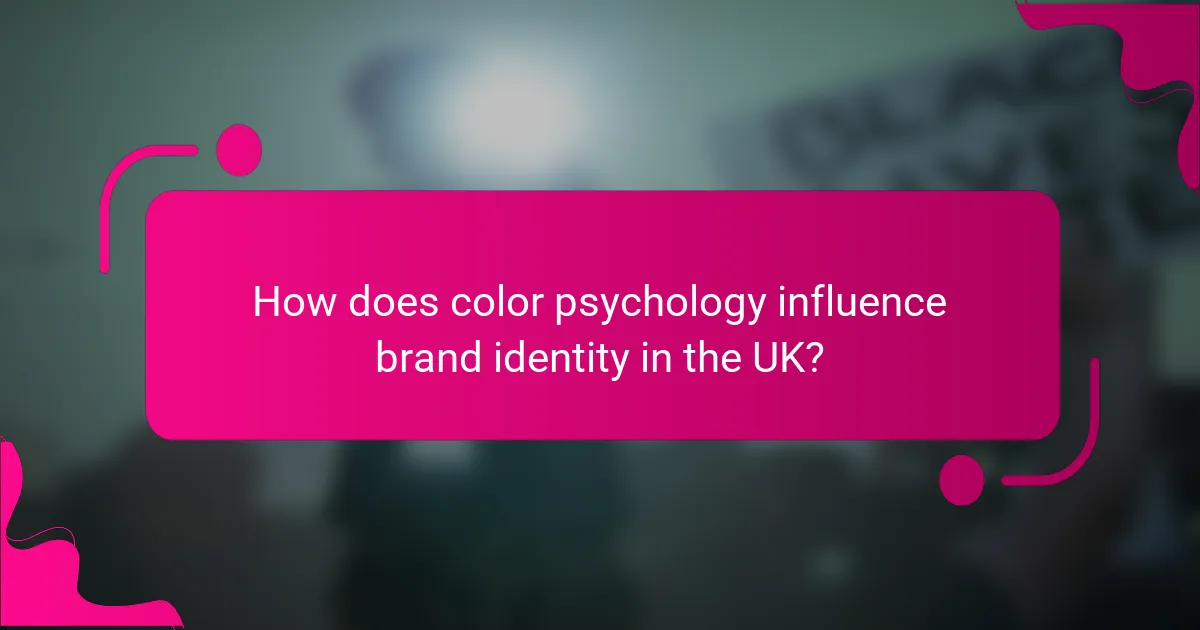 How does color psychology influence brand identity in the UK?